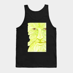 Man of the Forest, Green Man- Blue Tank Top